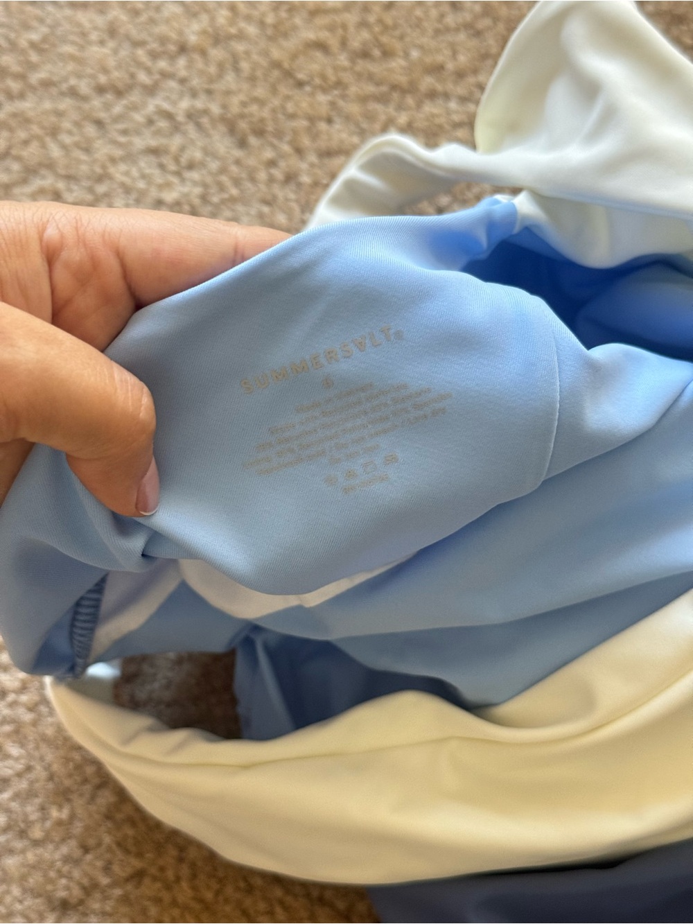 Summersalt The Sidestroke One Shoulder Swimsuit Blue 6 - Picture 3 of 4